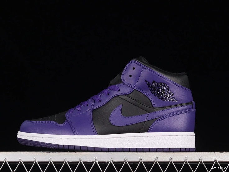1 (Women's) - Black Jordan Purple BQ6472-051 Mid 0908